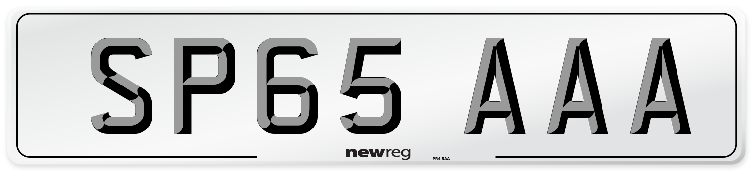 SP65 AAA Number Plate from New Reg